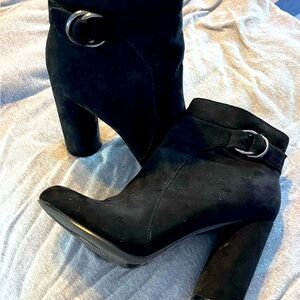 Black Suede Bootie